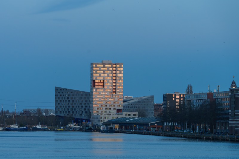 Zonsondergang Amsterdam Oost